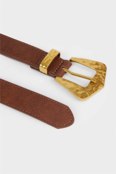 Woman Faux Leather Belt