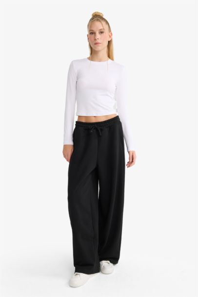 بنطلون سويت بانتس باريل فيت وايد ليج برجل واسع