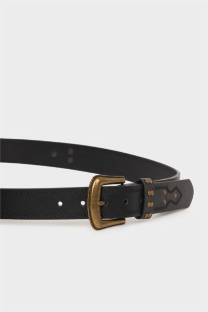 Woman Faux Leather Belt