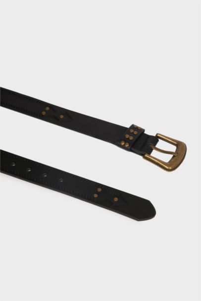Woman Faux Leather Belt