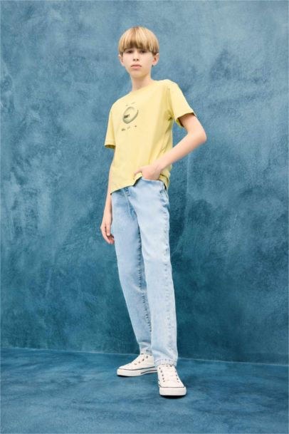 Boy Balloon Fit Straight Leg Jeans