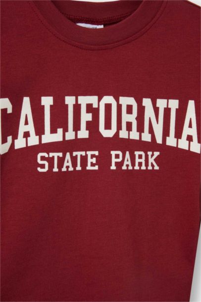 Bisiklet Yaka Baskılı 2'li Uzun Kollu Tişört Erkek Bebek