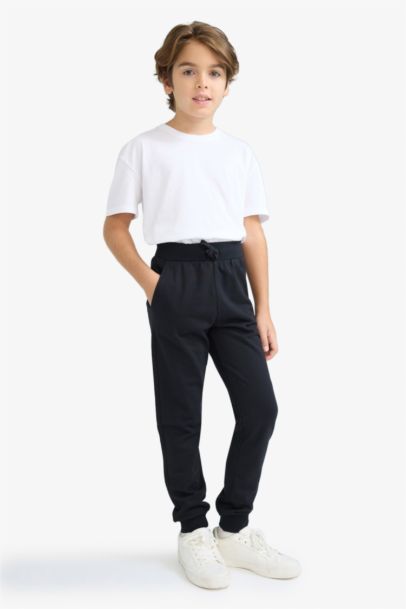 بنطلون أولادي قصة عادية قماش سويت خفيف