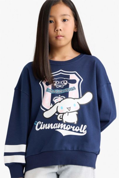 Girl Hello Kitty Oversize Fit Crew Neck Sweatshirt