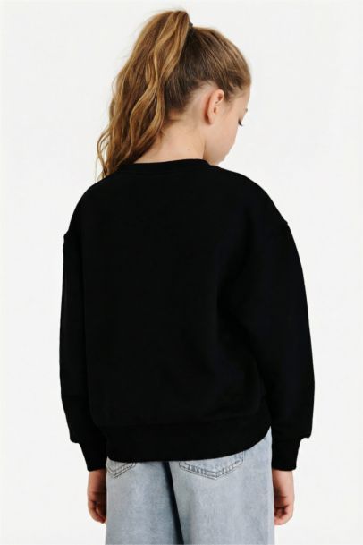 NBA Brooklyn Nets Oversize Geniş Kalıp Bisiklet Yaka Sweatshirt Kız Çocuk