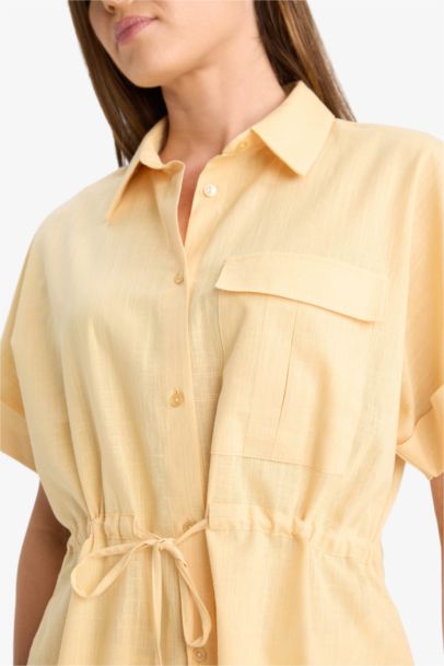 Regular Fit Shirt Collar Short Sleeve Shirt