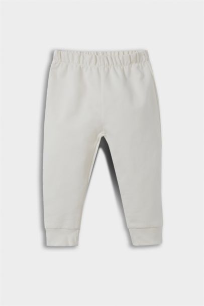 طقم بيبي اولادي تيشيرت وسويت بانتس بطبعة شعار قصة عادية - قطعتين