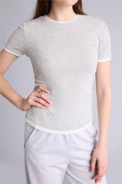 Slım Fıt Ribana Tişört