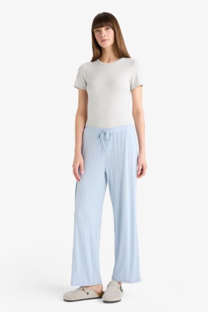 Regular Fit Elastic Waist Pajama Pants