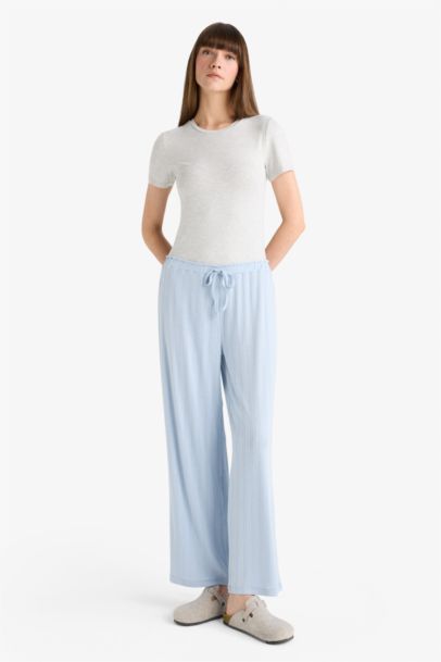 Regular Fit Elastic Waist Pajama Pants
