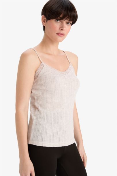 Lace-Detailed Ribana Sports Bra