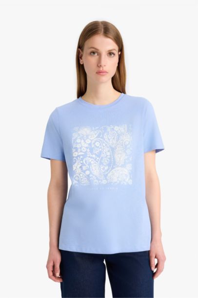 تيشيرت نص ردن قصة عادية بياخة مستديرة