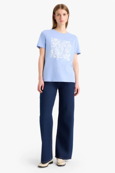 تيشيرت نص ردن قصة عادية بياخة مستديرة