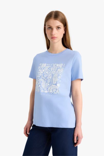 تيشيرت نص ردن قصة عادية بياخة مستديرة