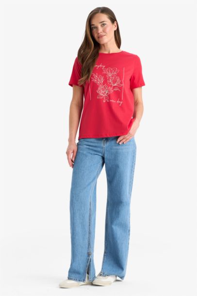 تيشيرت نص ردن قصة عادية بياخة مستديرة