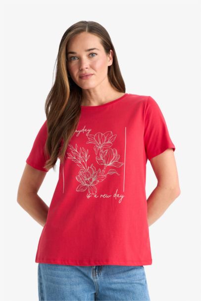 تيشيرت نص ردن قصة عادية بياخة مستديرة