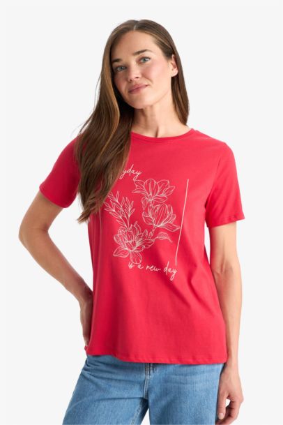 تيشيرت نص ردن قصة عادية بياخة مستديرة