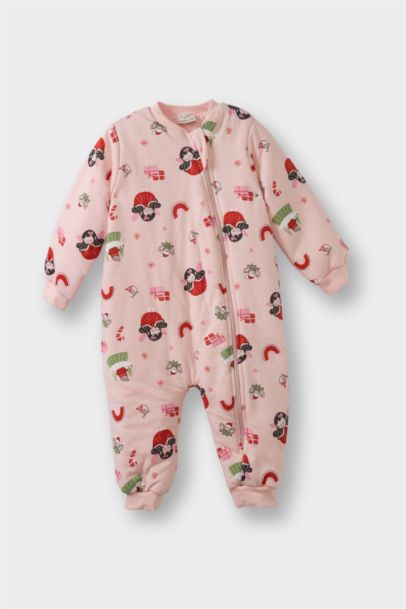 Kız Bebek 1,6 Tog Elyaf Desenli Tulum