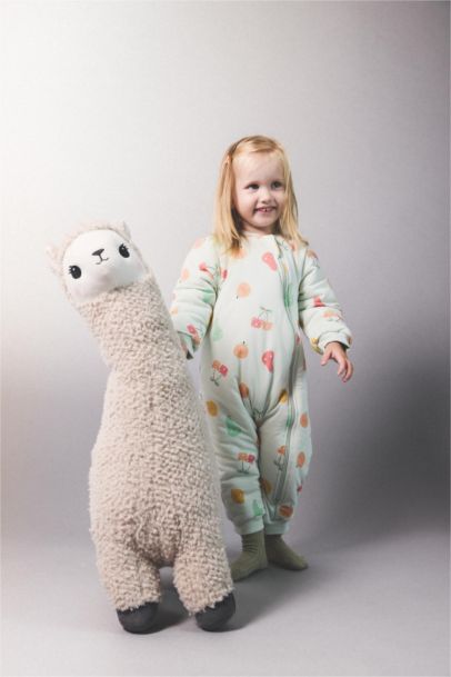 Combinaison en coton peigné imprimée à manches longues 2,5 TOG pour bébé fille