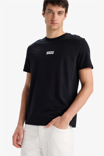 %100 Pamuk Regular Fit Bisiklet Yaka Atatürk Baskılı Kısa Kollu Tişört