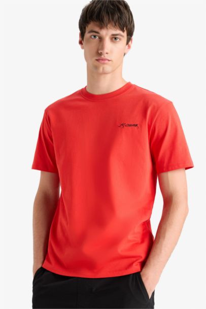 %100 Pamuk Regular Fit Bisiklet Yaka Atatürk Baskılı Kısa Kollu Tişört