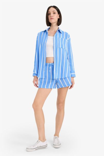 Шорты A-кроя с нормальной посадкой и короткой длиной трубки, муслин