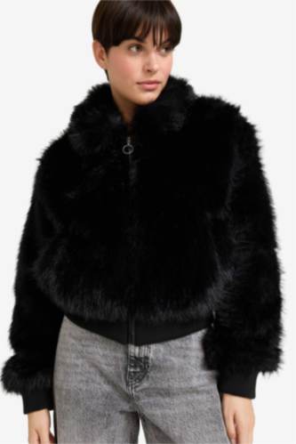 Regular Fit Fur Faux Fur