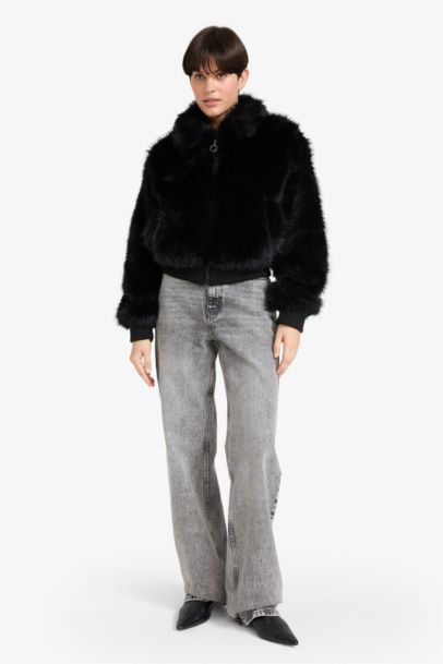 Regular Fit Fur Faux Fur