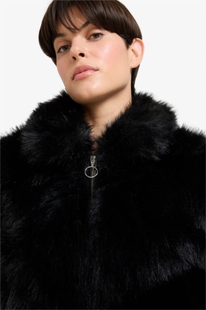 Regular Fit Fur Faux Fur