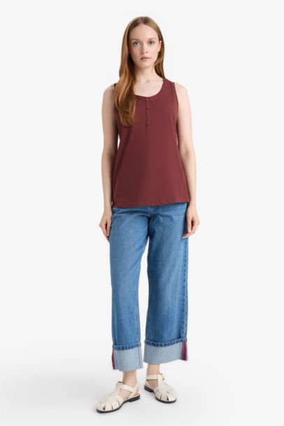 Regular Fit Crew Neck Tank Top