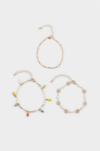 Woman 3 Piece Gold Bracelet