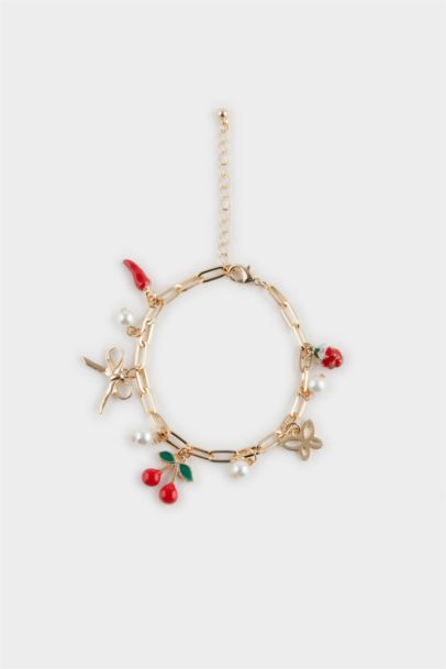 Woman Cherry Charm Bracelet