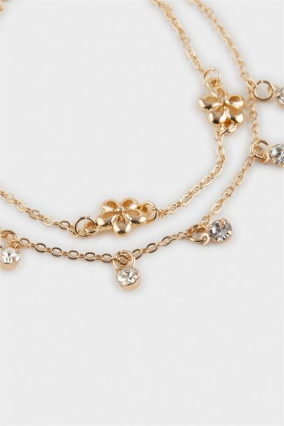 Woman 2 Piece Pearl Detail Bracelet