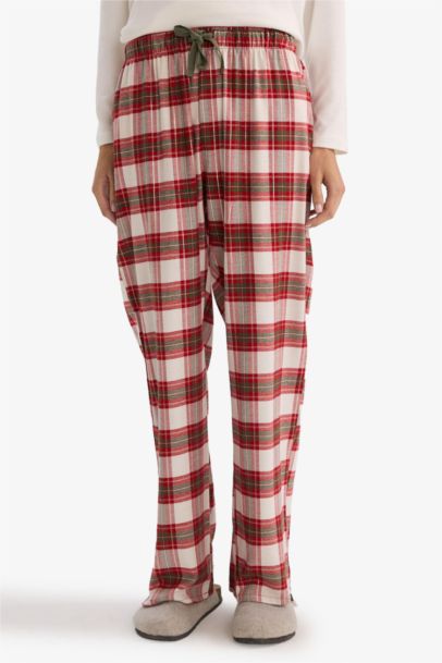 Pantalon Pyjama long en flanelle à carreaux Coupe régulière de Fall in Love