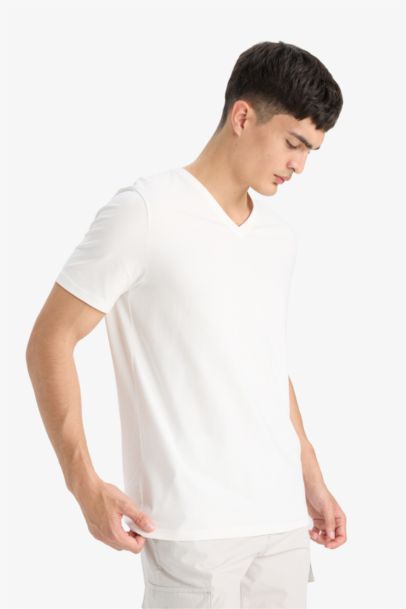 Slim Fit V-Neck Short Sleeve T-Shirt