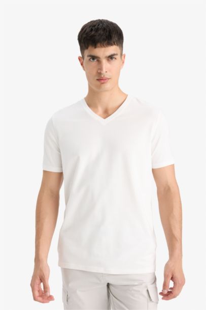 Slim Fit V-Neck Short Sleeve T-Shirt
