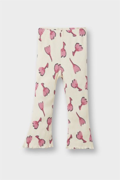 سيت بيبي بناتي سويت شيرت وليجن فلورال مضلع - قطعتين