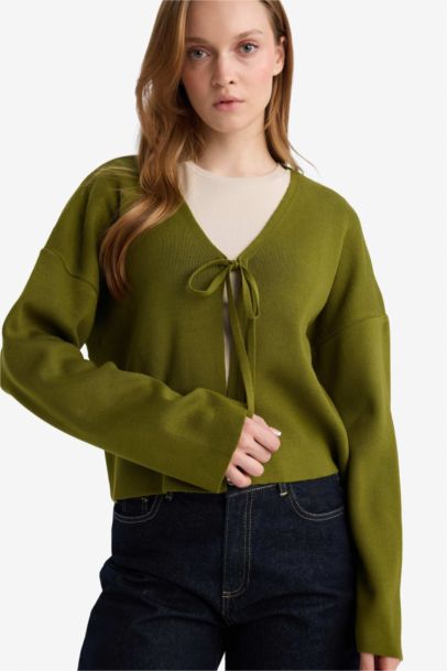 Cardigan en tricot col V Coupe régulière