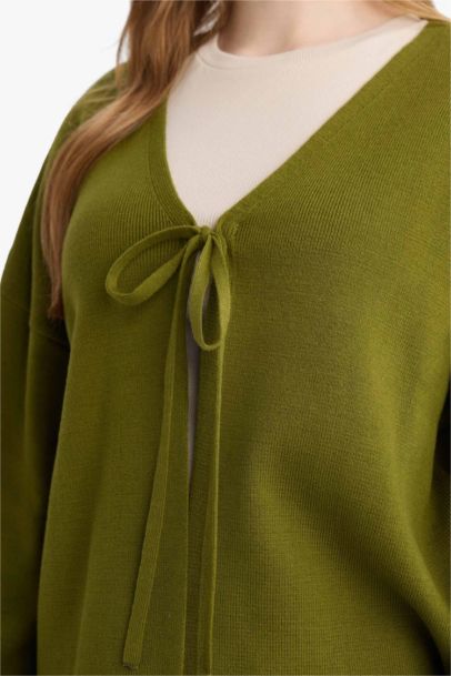 Cardigan en tricot col V Coupe régulière