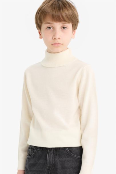 Okul Yarım Balıkçı Yaka Triko Kazak Erkek Çocuk