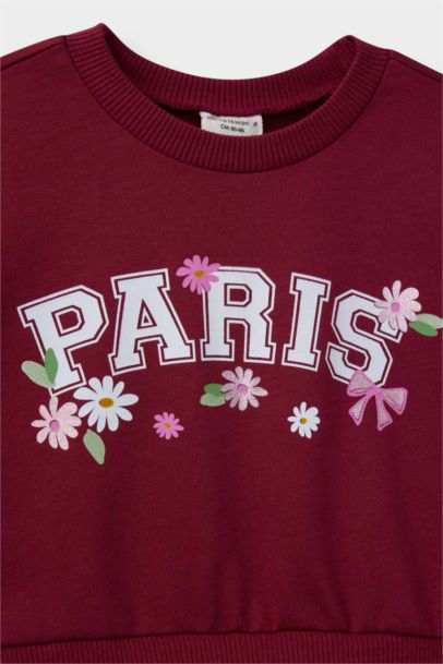 Baskılı Okul Uzun Kollu Tül Elbise Kız Bebek