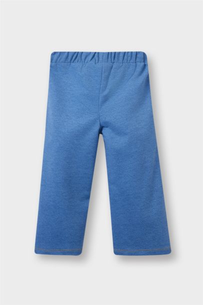 Pantalon style jean à jambes larges pour bébé fille