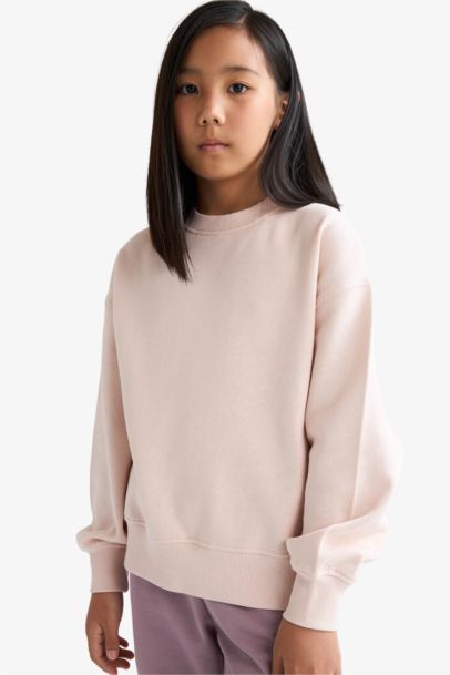Девочка толстовка свободного кроя с мягким начесом