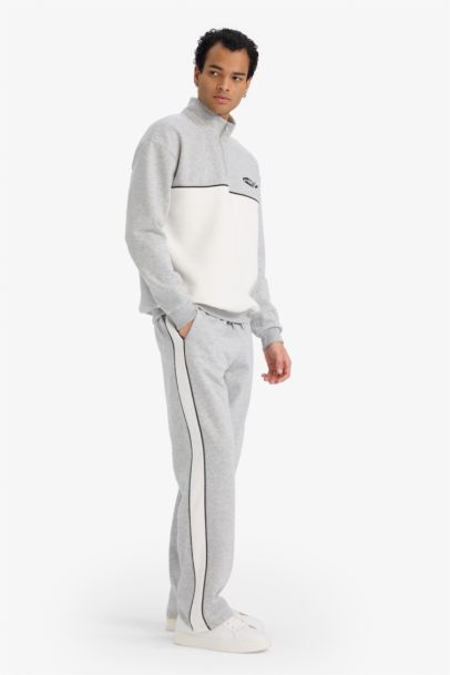 بنطرون بجامة رياضي وايد ليج برجل واسع بجيب