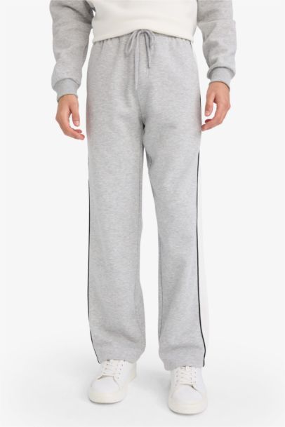 بنطرون بجامة رياضي وايد ليج برجل واسع بجيب