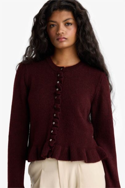 Regular Fit Crew Neck Knitwear Cardigan