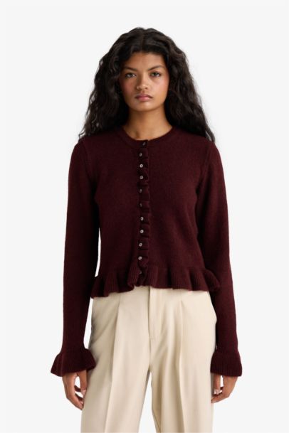 Regular Fit Crew Neck Knitwear Cardigan