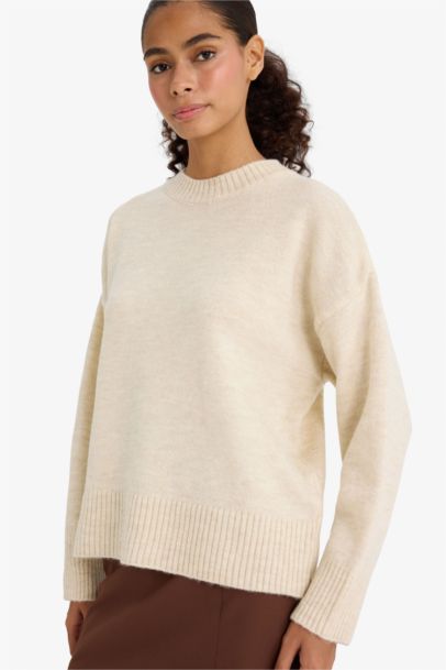 Pull en maille à col rond Coupe oversize