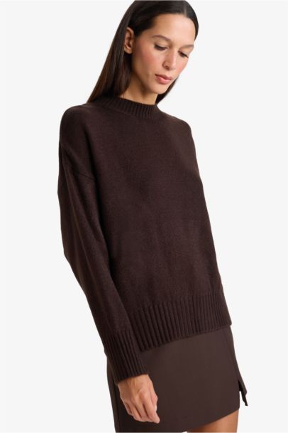 Pull oversize en maille à col rond