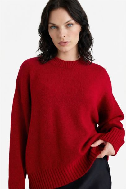 Oversize Fit Crew Neck Knitwear Pullover